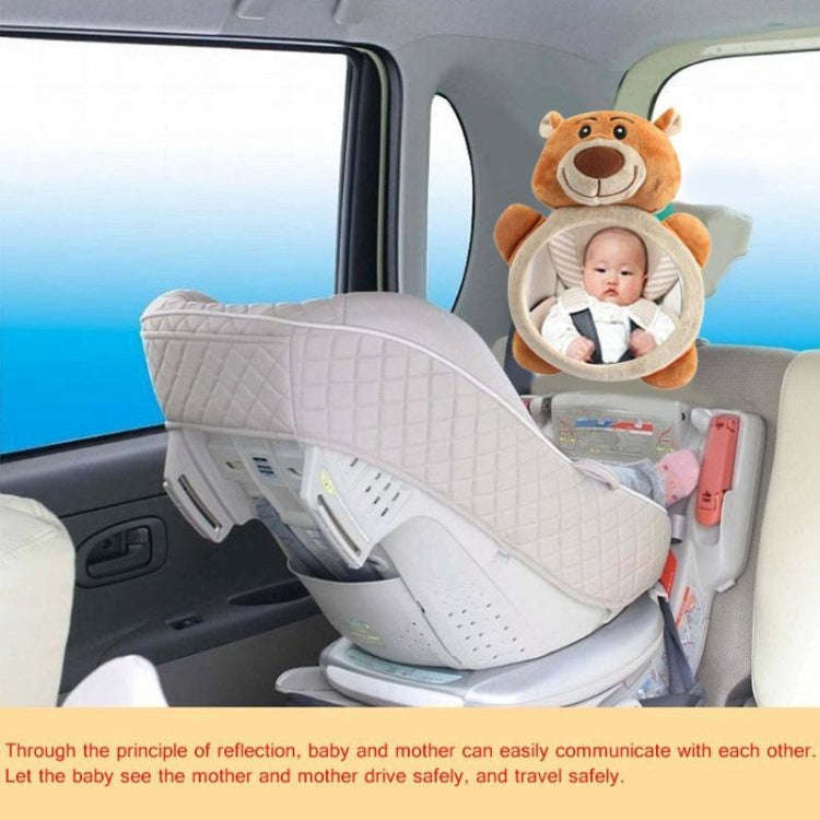 Cartoon Adjustable Safety Seat Car Back Interior Mirror Headrest Rear Facing Mirrors Monitor(Elep...