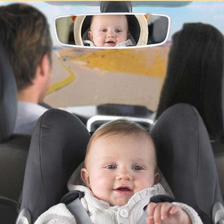 Cartoon Adjustable Safety Seat Car Back Interior Mirror Headrest Rear Facing Mirrors Monitor(Elep...