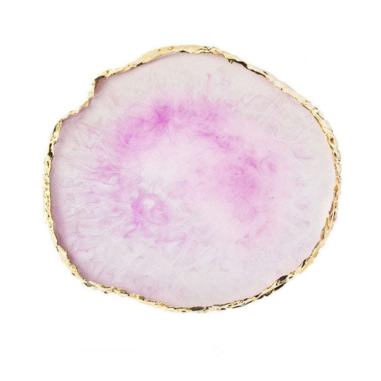 Nail Palettes Resin Agate Pieces Nail Painting Palette Decoration Storage Tray(Purple)
