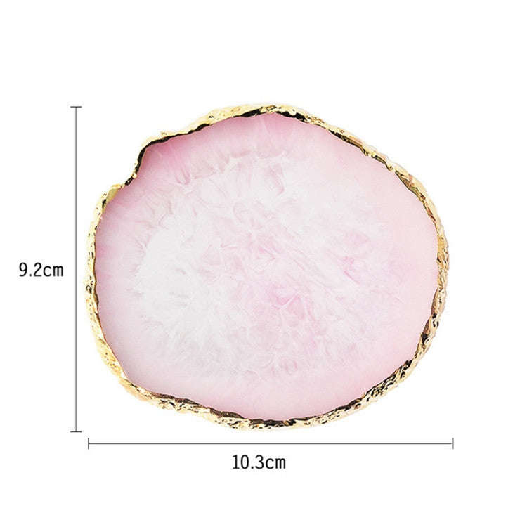 Nail Palettes Resin Agate Pieces Nail Painting Palette Decoration Storage Tray(Purple)