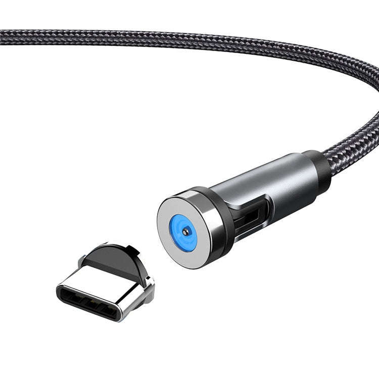 CC56 USB to Type-C / USB-C Magnetic Interface Dust Plug Rotating Data Charging Cable, Cbale Lengt...