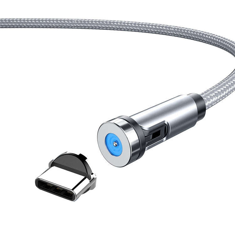 CC56 USB to Type-C / USB-C Magnetic Interface Dust Plug Rotating Data Charging Cable, Cbale Lengt...