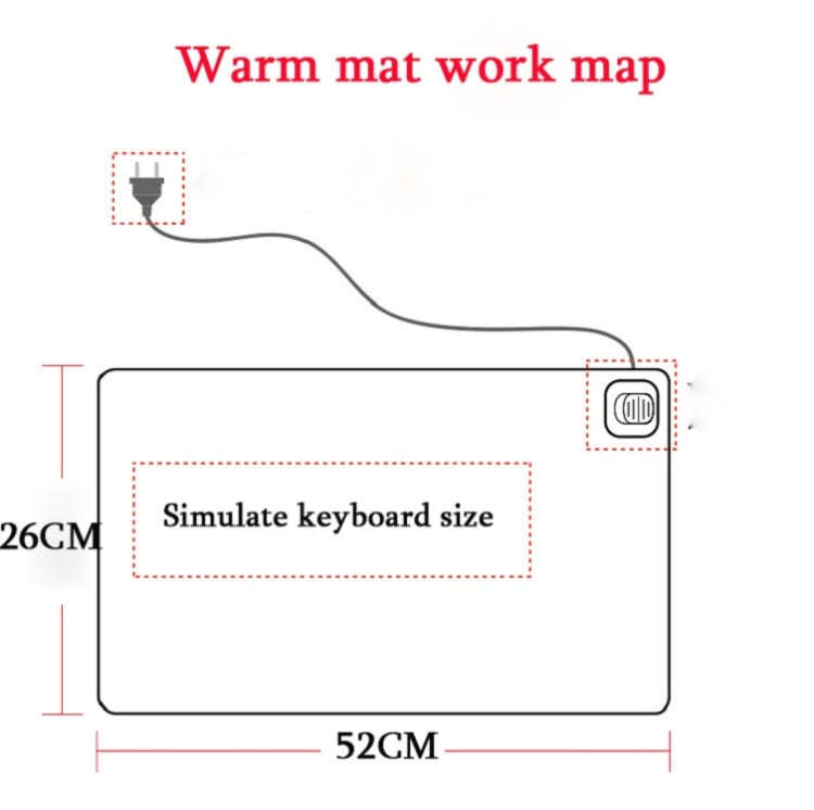 220V Electric Hot Plate Writing Desk Warm Table Mat Blanket Office Mouse Heating Warm Computer Ha...