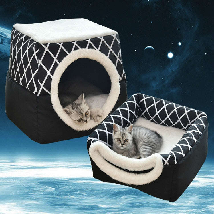 Cat Nest Capsule Four Seasons Universal Closed Cat Bed, Size:L(Gray)