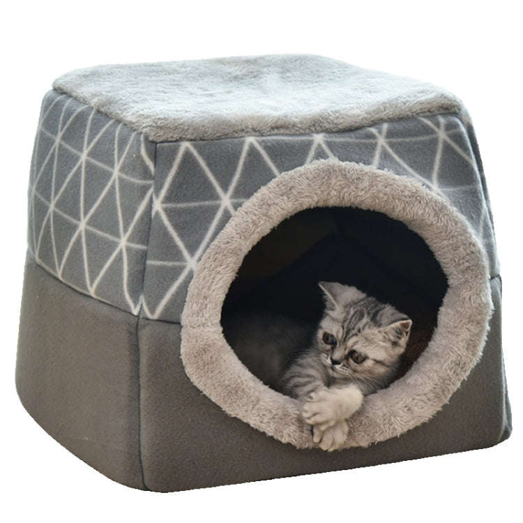 Cat Nest Capsule Four Seasons Universal Closed Cat Bed, Size:L(Gray)