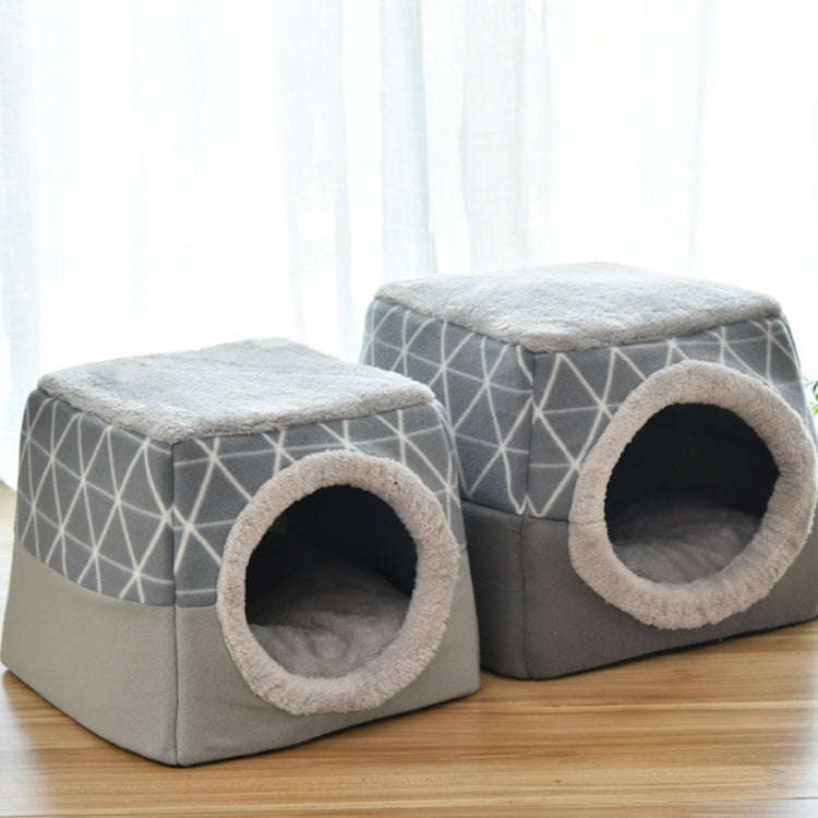 Cat Nest Capsule Four Seasons Universal Closed Cat Bed, Size:L(Gray)