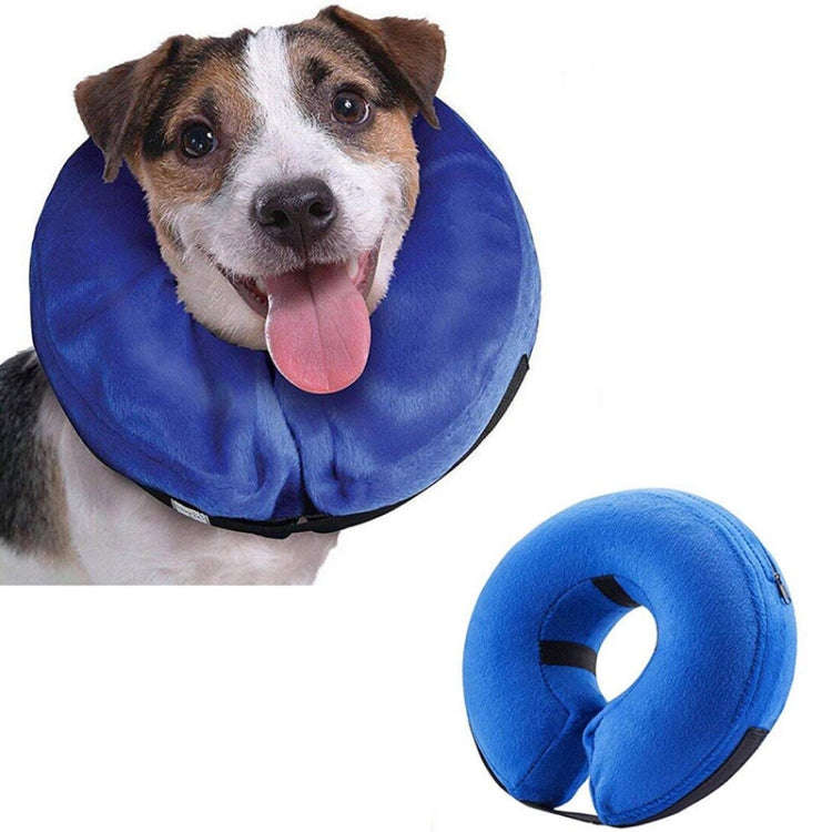 Inflatable Pet Collar Pet Grooming Warm Protective Wound Protection Collar, Size:M (CQLQ02)