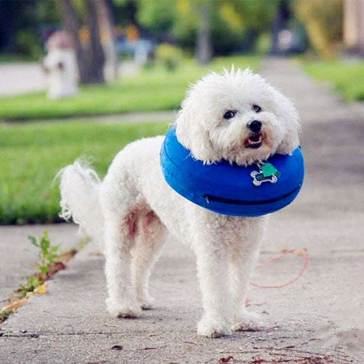 Inflatable Pet Collar Pet Grooming Warm Protective Wound Protection Collar, Size:M (CQLQ02)