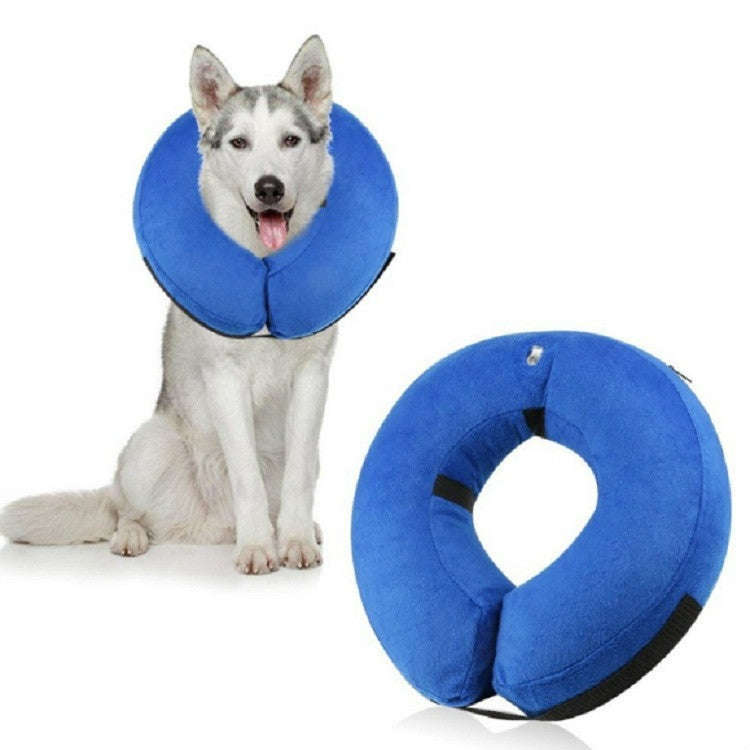 Inflatable Pet Collar Pet Grooming Warm Protective Wound Protection Collar, Size:L (CQLQ01)