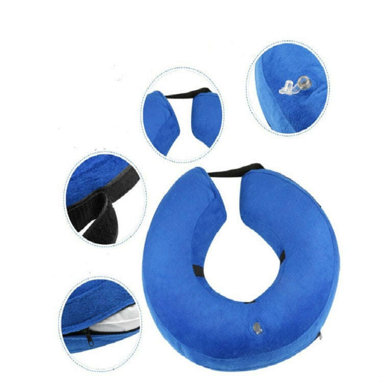 Inflatable Pet Collar Pet Grooming Warm Protective Wound Protection Collar, Size:L (CQLQ01)
