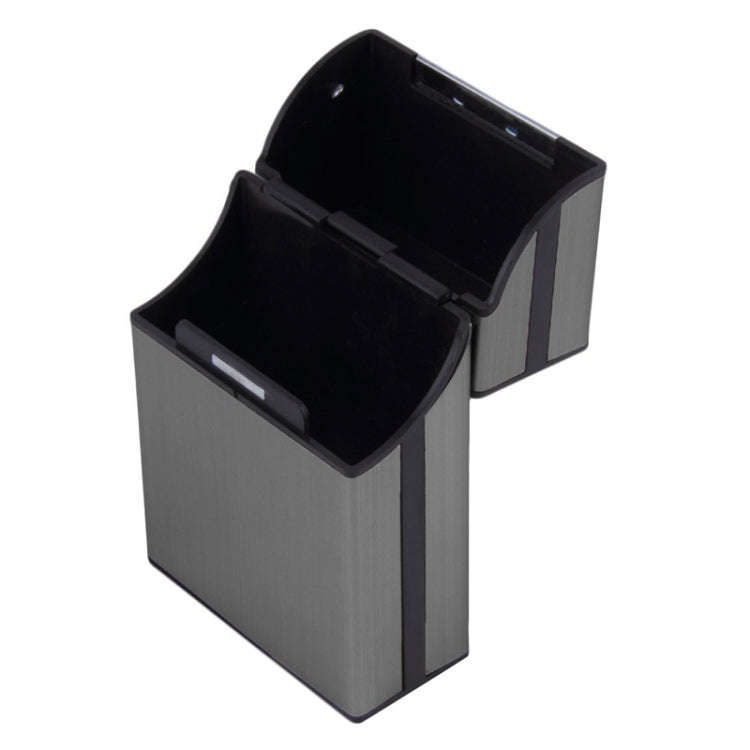 Aluminum Cigar Cigarette Case Tobacco Holder Pocket Box Storage Container Smoking Set(Gray)