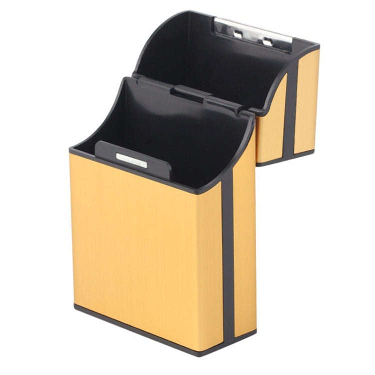 Aluminum Cigar Cigarette Case Tobacco Holder Pocket Box Storage Container Smoking Set(Gold)