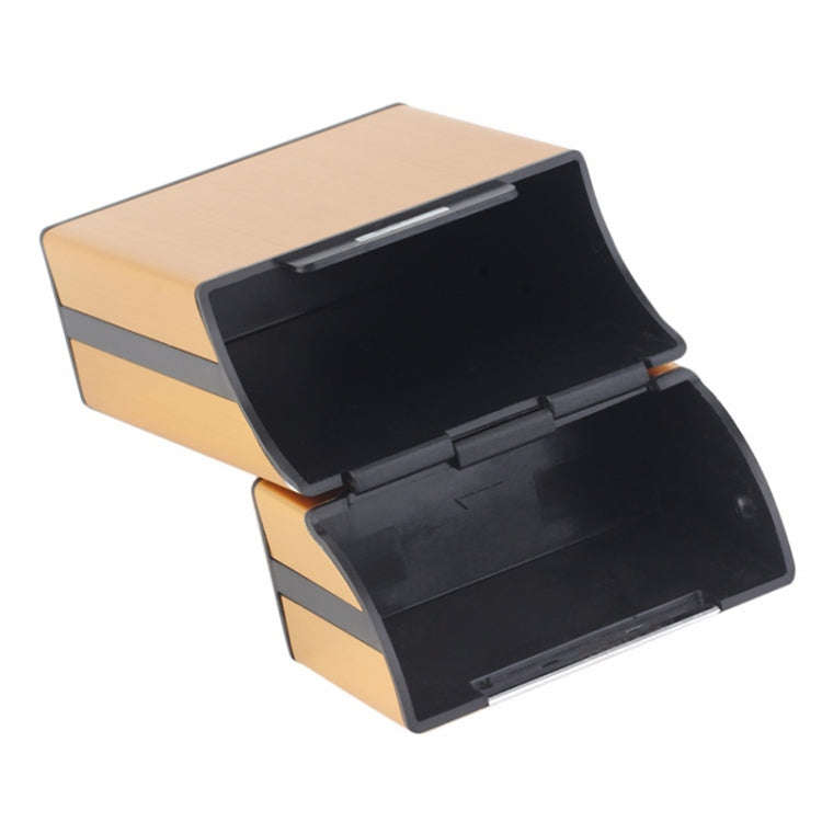 Aluminum Cigar Cigarette Case Tobacco Holder Pocket Box Storage Container Smoking Set(Gold)