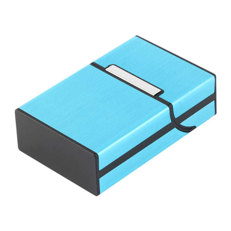 Aluminum Cigar Cigarette Case Tobacco Holder Pocket Box Storage Container Smoking Set(Blue)