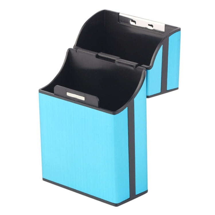 Aluminum Cigar Cigarette Case Tobacco Holder Pocket Box Storage Container Smoking Set(Blue)
