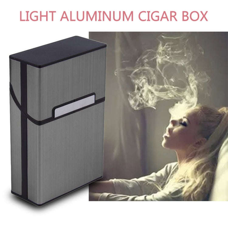 Aluminum Cigar Cigarette Case Tobacco Holder Pocket Box Storage Container Smoking Set(Blue)