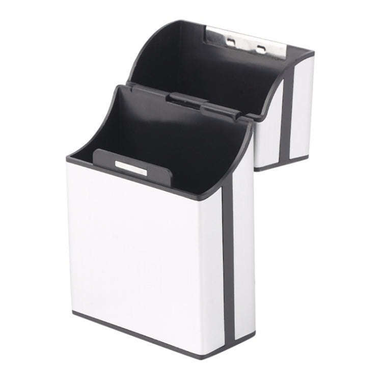 Aluminum Cigar Cigarette Case Tobacco Holder Pocket Box Storage Container Smoking Set(Silver)