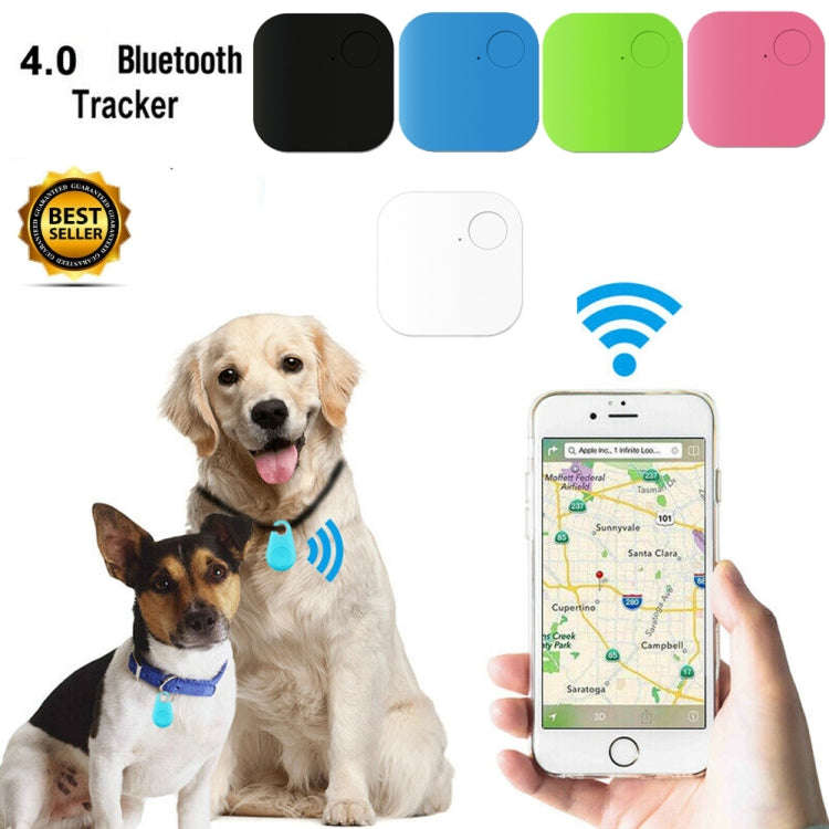 Portable Mini Square Anti Lost Device Smart Bluetooth Remote Anti Theft Keychain Alarm(Pink)