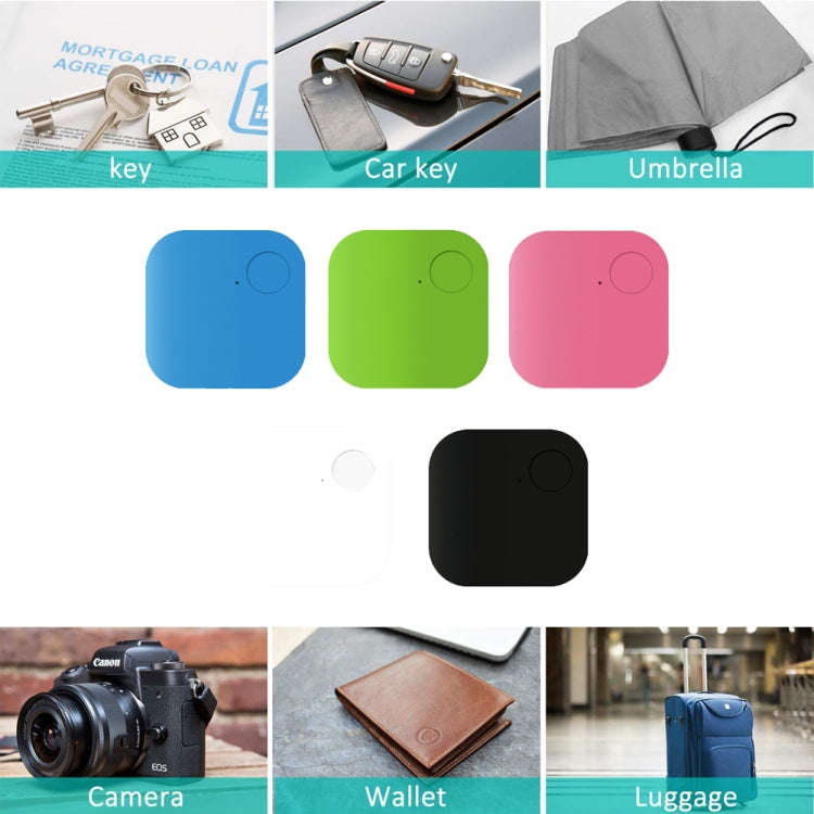 Portable Mini Square Anti Lost Device Smart Bluetooth Remote Anti Theft Keychain Alarm(Pink)