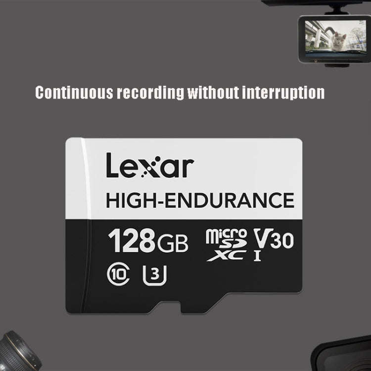 Lexar MicroSDHC 128GB High-endurance Driving Recorder Video Surveillance Camera TF Memory Card Vi...