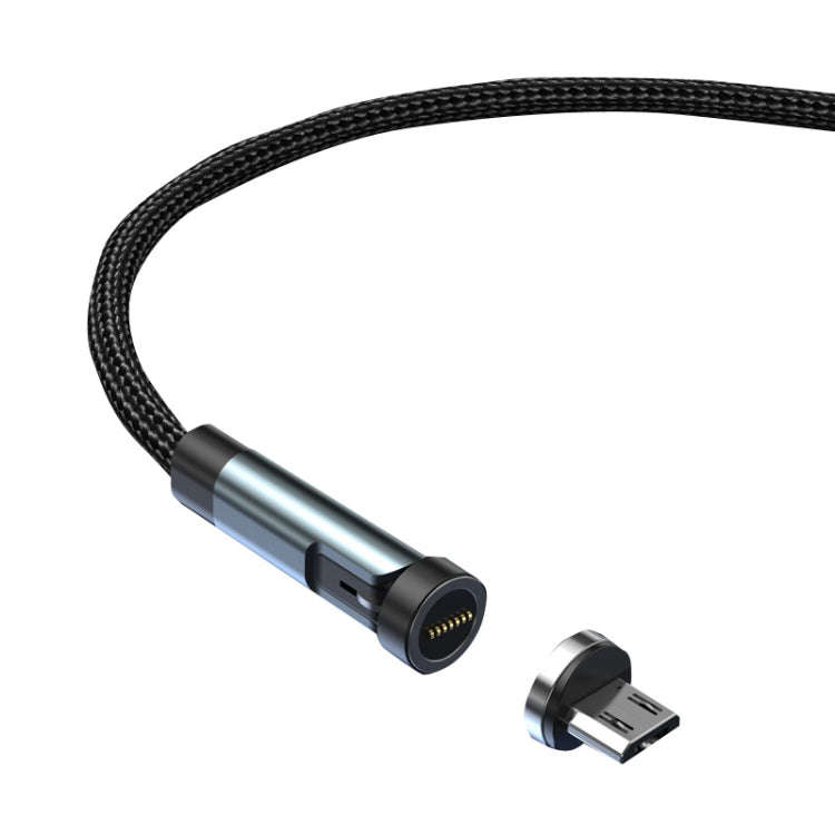 CC57 Micro USB Magnetic Interface Rotating Fast Charging Data Cable, Cable Length 2m (Black)