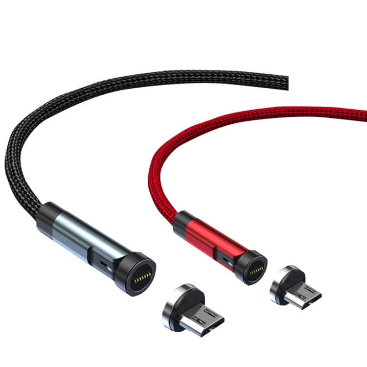 CC57 Micro USB Magnetic Interface Rotating Fast Charging Data Cable, Cable Length 2m (Black)
