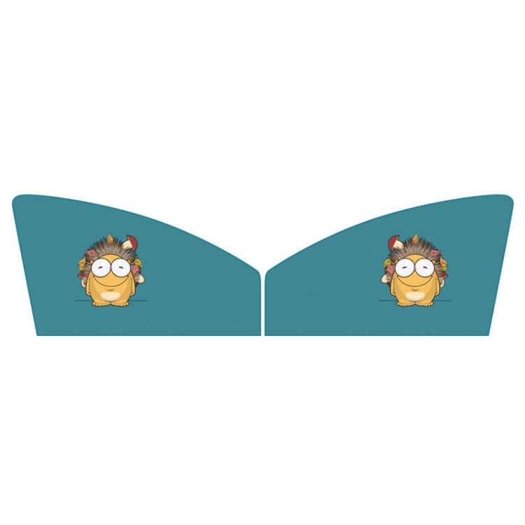 1 Pair Car Window Magnet Sunshade Curtain Heat Insulation Sun Block(Hedgehog)