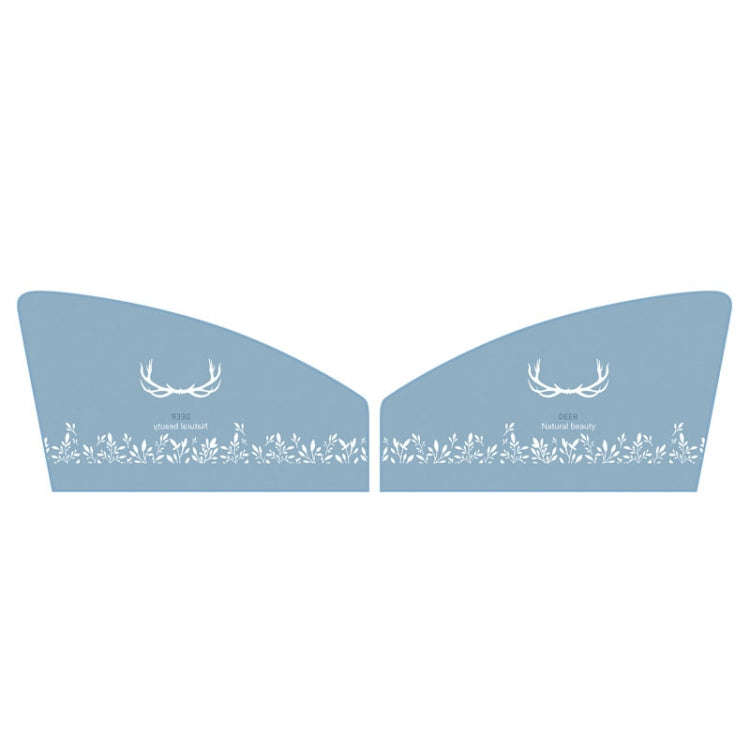 1 Pair Car Window Magnet Sunshade Curtain Heat Insulation Sun Block(Antlers)