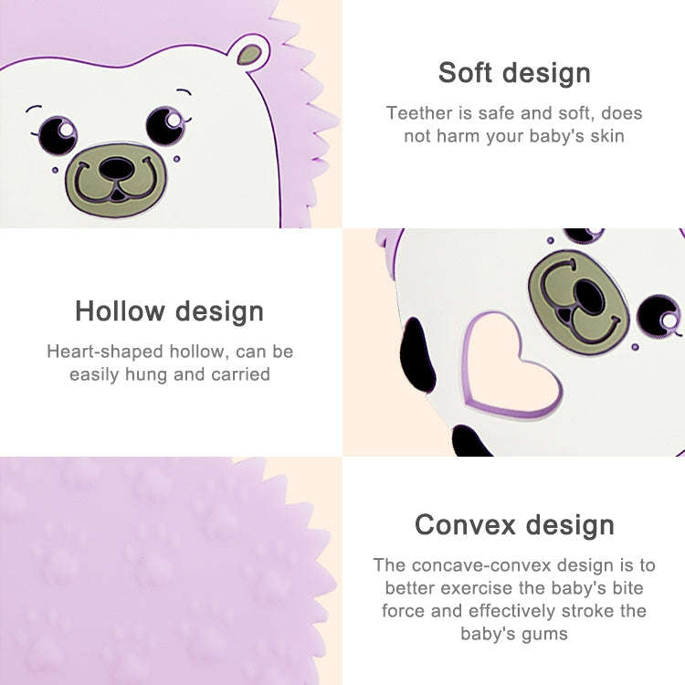 Hedgehog Silicone Pacifier Baby Teether Mother and Baby Supplies Creative Infant Molar Toy(Pink)