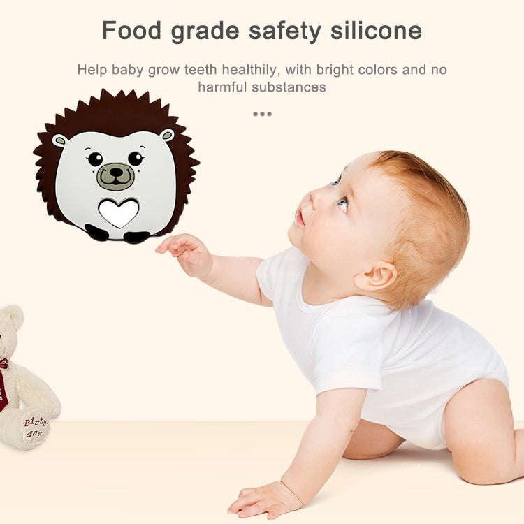 Hedgehog Silicone Pacifier Baby Teether Mother and Baby Supplies Creative Infant Molar Toy(Pink)