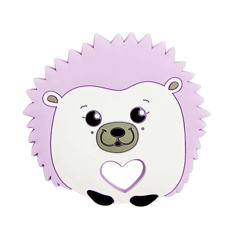 Hedgehog Silicone Pacifier Baby Teether Mother and Baby Supplies Creative Infant Molar Toy(Purple)
