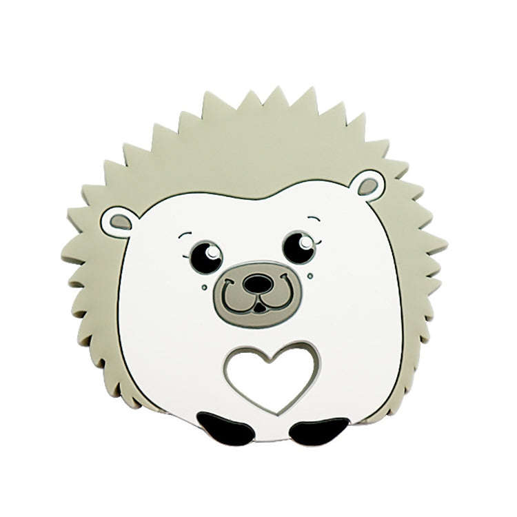Hedgehog Silicone Pacifier Baby Teether Mother and Baby Supplies Creative Infant Molar Toy(Gray)