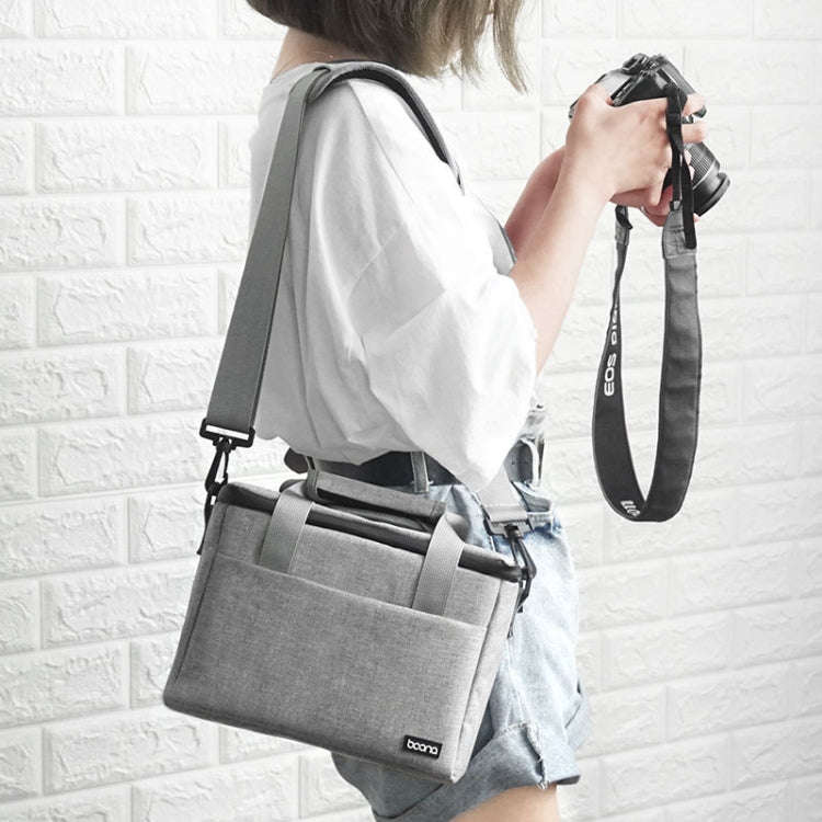 Baona BN-H001 Digital Camera Bag Casual Portable Camera Waterproof Bag, Size:Medium(Gray)