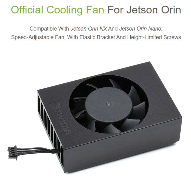 For Jetson Orin Waveshare 24076 Cooling Fan Speed Adjustable(Black)