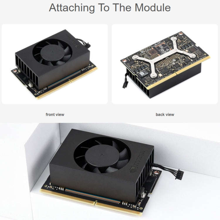 For Jetson Orin Waveshare 24076 Cooling Fan Speed Adjustable(Black)