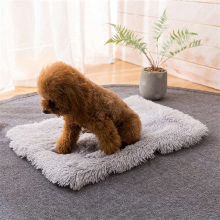 Autumn and Winter Warm Universal Square Pet Cat Dog Plush Pad, Size:S(Pink)