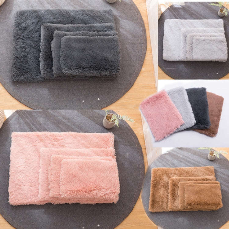Autumn and Winter Warm Universal Square Pet Cat Dog Plush Pad, Size:S(Pink)