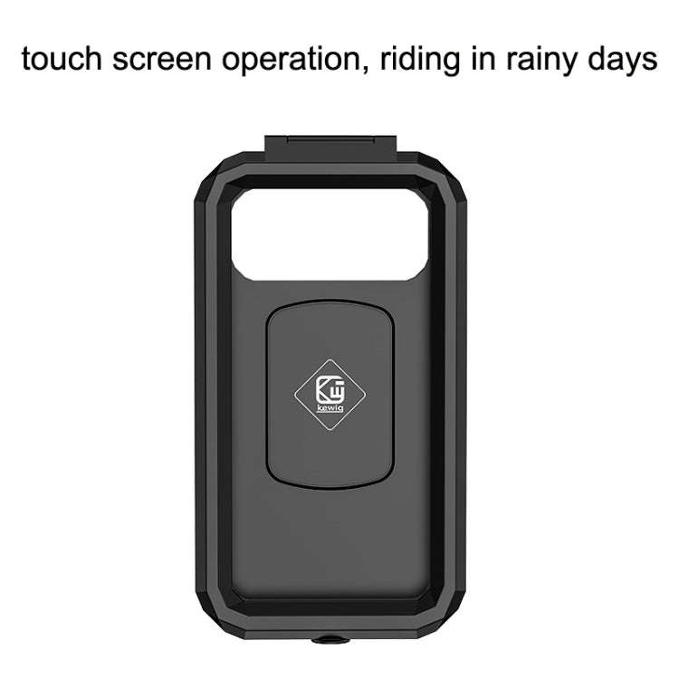 Kewig Bicycle Motorcycle Rearview Mirror Waterproof Box Touch Screen Phone Holder(Large)