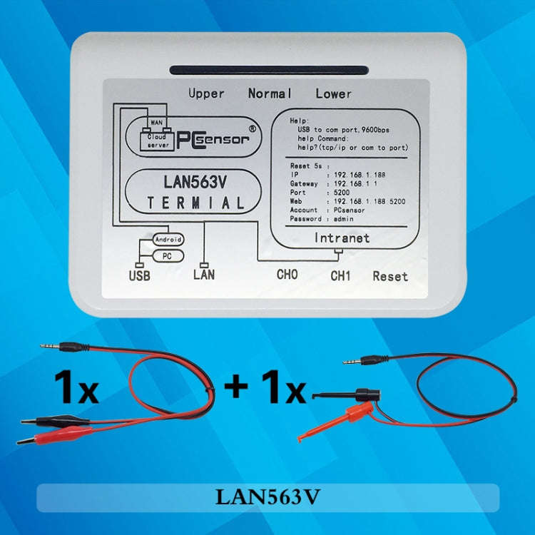 Pcsensor LAN563V Network Type Voltage Detection Remote Control Phone Monitoring Record Data Sheet