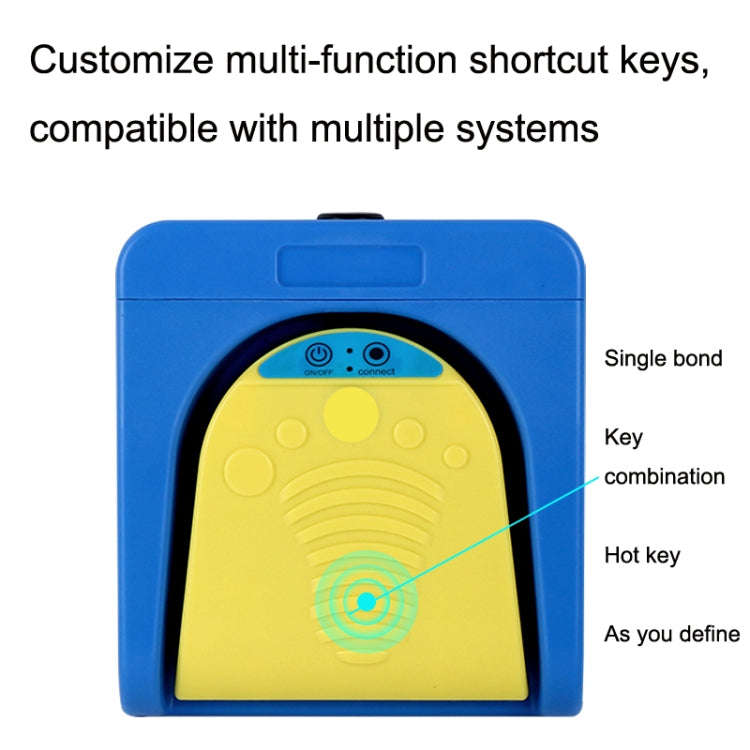 Wireless Foot Pedal Control Switch Keyboard Adapter For Computer, Style:Two-Pendal Four-Button