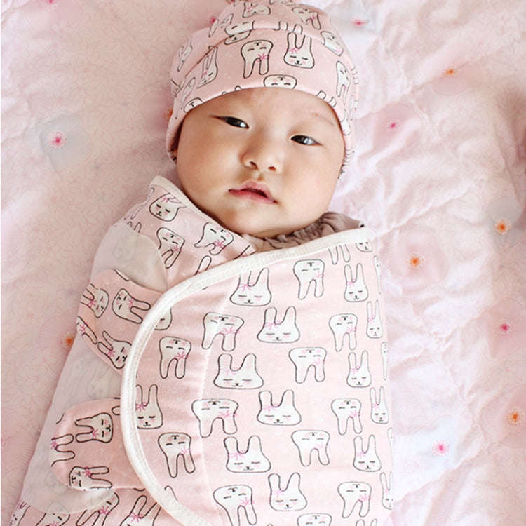 Spring  Summer Cotton Baby Infant Bags Towels Sleeping Bags Knitted Cloth Cap Set, Size:L (60x75 ...