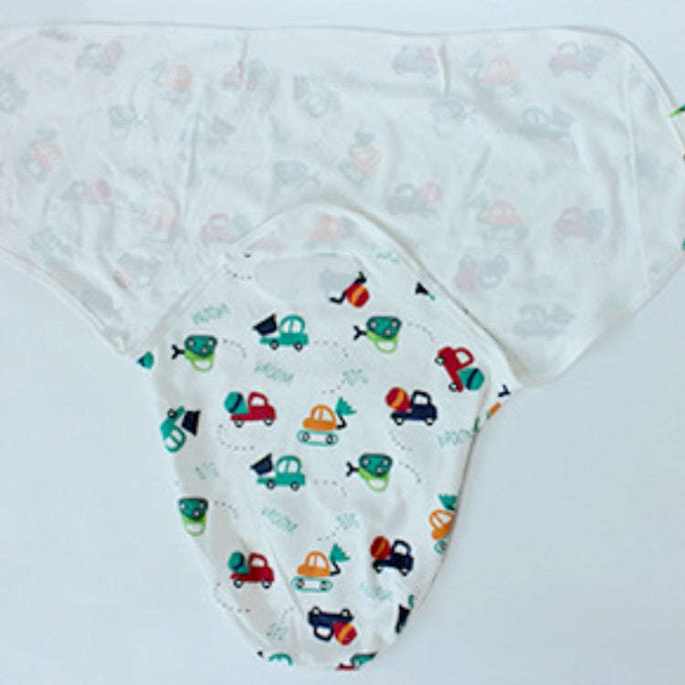 Spring  Summer Cotton Baby Infant Bags Towels Sleeping Bags Knitted Cloth Cap Set, Size:L (60x75 ...