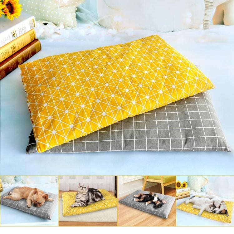 Winter Thick Warm Pet Sleeping Mat Cat Dog Sleeping Bed, Size:L(Grey)