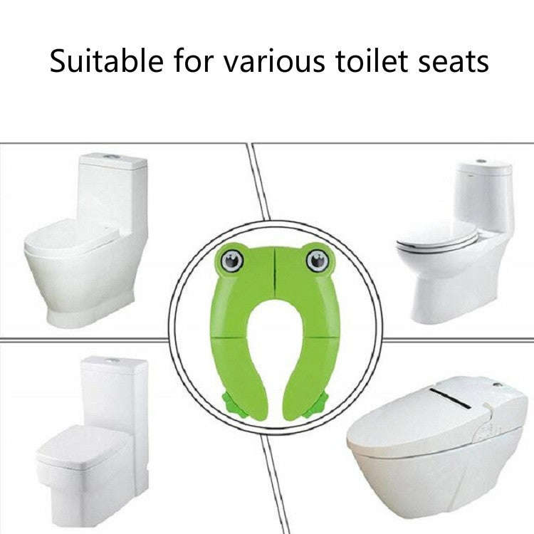 Frog-Shaped PP Material Environmental Protection Children Travel Portable Toilet Seat(Green)