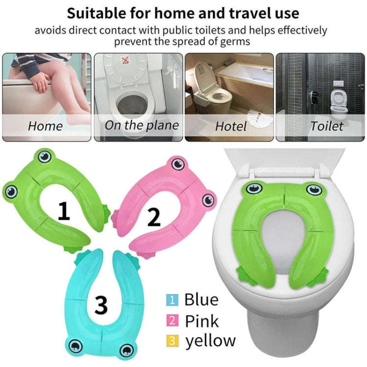 Frog-Shaped PP Material Environmental Protection Children Travel Portable Toilet Seat(Green)