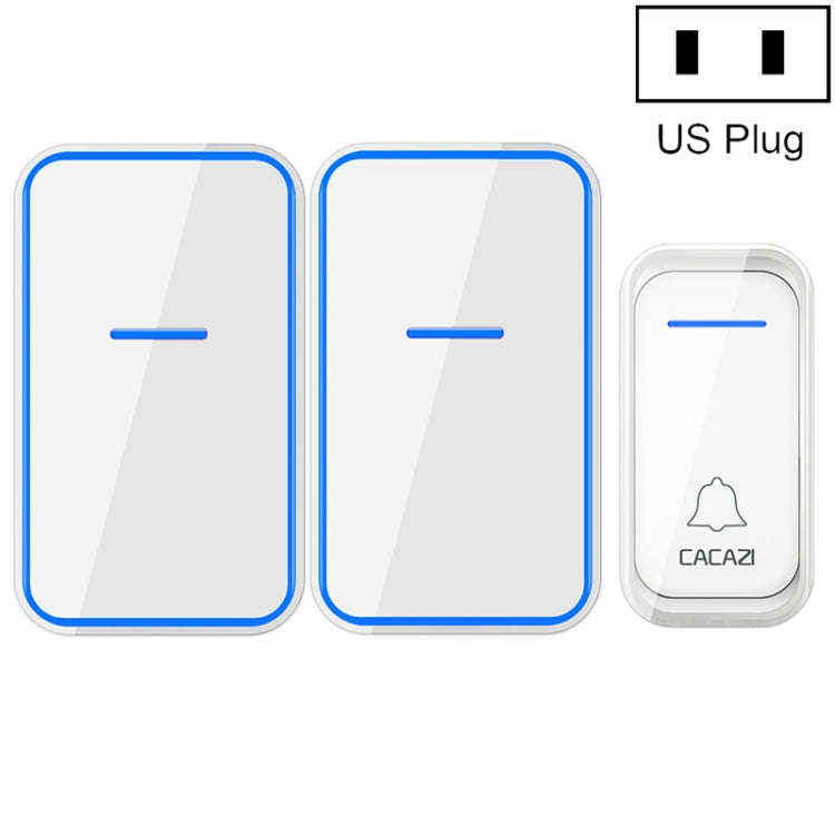 CACAZI A68-2 One to Two Wireless Remote Control Electronic Doorbell Home Smart Digital Wireless D...