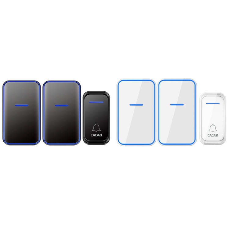 CACAZI A68-2 One to Two Wireless Remote Control Electronic Doorbell Home Smart Digital Wireless D...