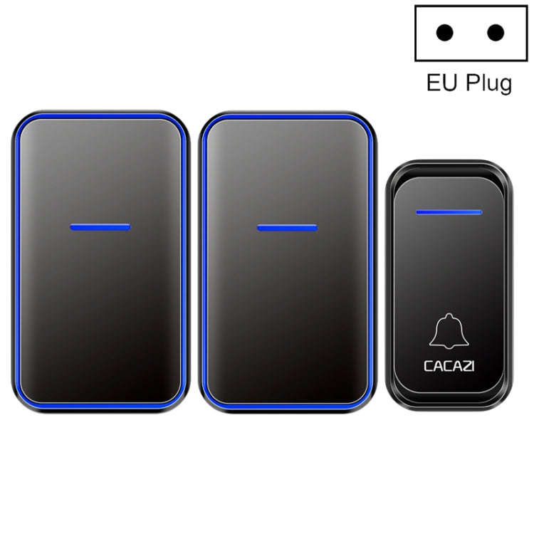 CACAZI A68-2 One to Two Wireless Remote Control Electronic Doorbell Home Smart Digital Wireless D...