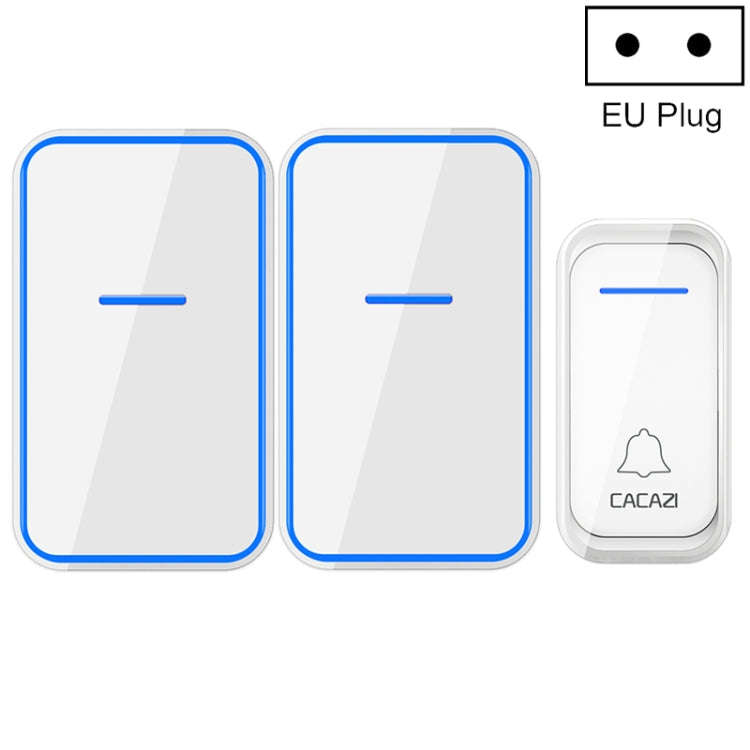 CACAZI A68-2 One to Two Wireless Remote Control Electronic Doorbell Home Smart Digital Wireless D...