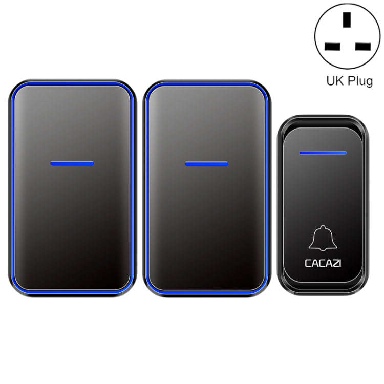 CACAZI A68-2 One to Two Wireless Remote Control Electronic Doorbell Home Smart Digital Wireless D...